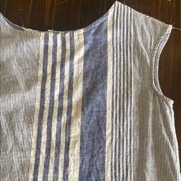 Workshop Republic Clothing Striped Sleeveless Top. Size XS Buttons in back - Picture 4 of 10